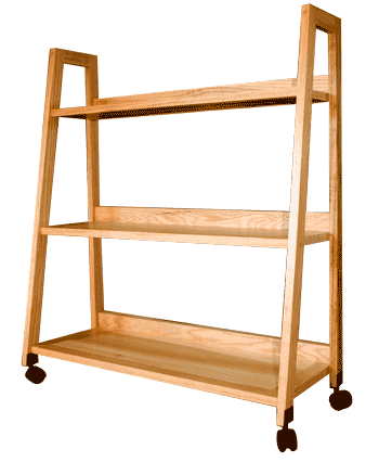 rolling bookcase