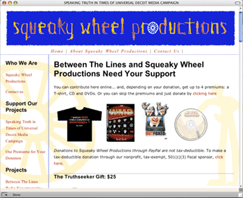 Squeaky Wheel Production Website